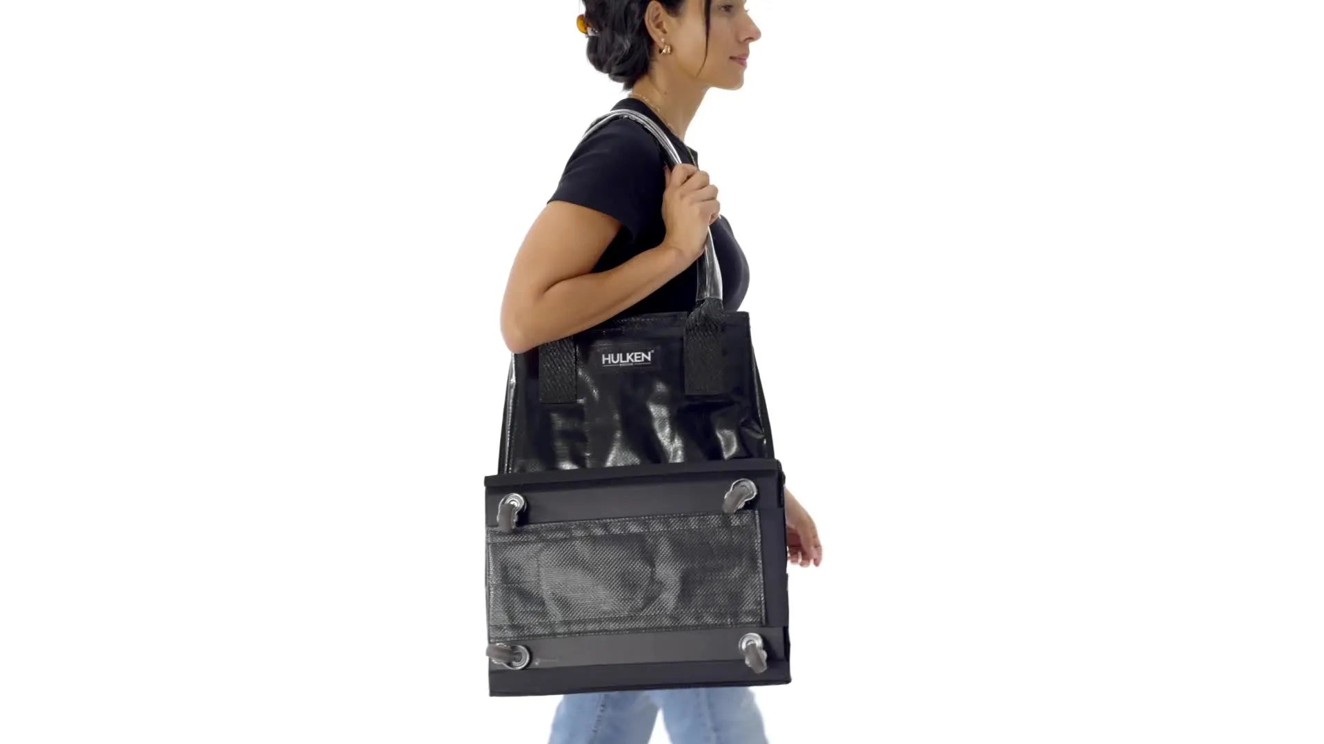 Hulken black rolling tote